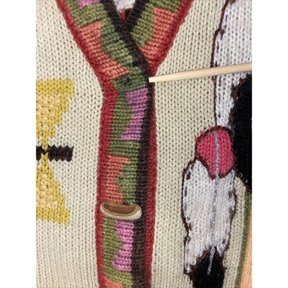 Storybook Knits Ramie Vintage Chief Native Western Cardigan Sweater, Size M - Picture 8 of 15